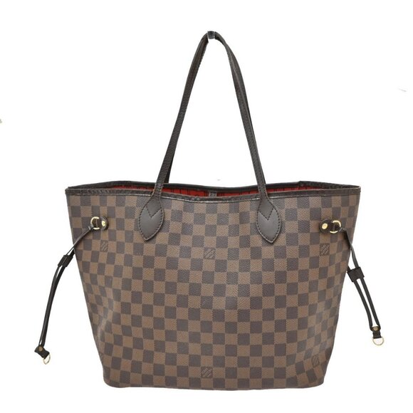 LOUIS VUITTON Neverfull MM Shoulder Tote Bag Damier Leather Brown - Picture 1 of 16